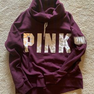 PINK cowl neck sweatshirt